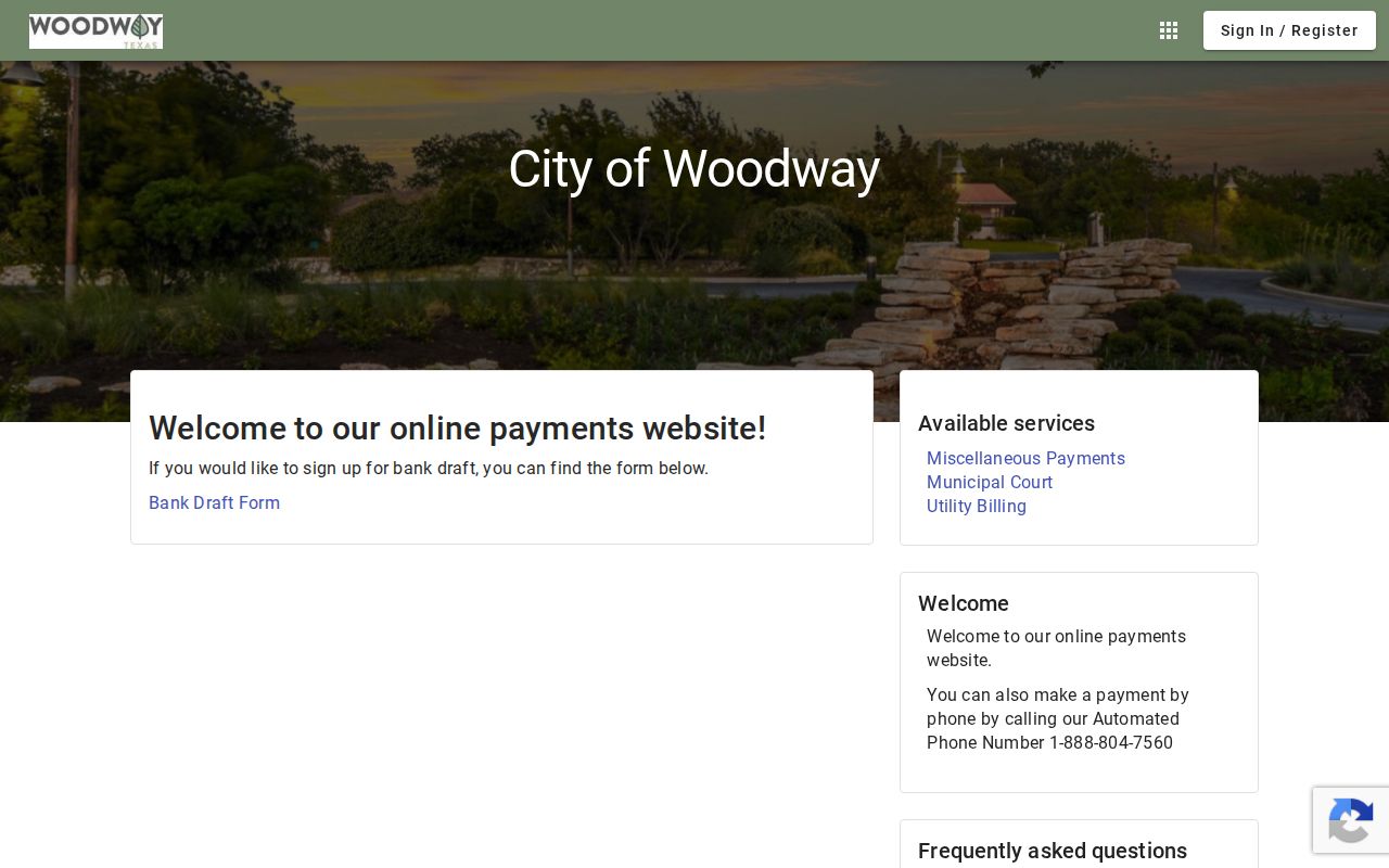 Woodway court records municipal citation portal